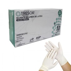 TRESOR o TOP GLAVE o Gloveon Guantes LATEX c/P Caja 100 Uds Selec Talla