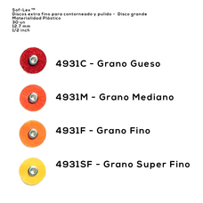 3M Materiales Dentales 30 SOFLEX 4931 PLASTICO Grande 13mm - 3M- Selecc Color