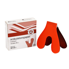 Becht Materiales Dentales Papel Articular Herradura Rojo/Azul 12 block con 12 hojas