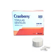 Cranberry Materiales Dentales Torulas Algodon Tamaño 8mmx38 Caja 500 Uds Cranberry